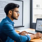 스타트업 마케팅 커리어 발전 방향 - **Prompt 1: Building Foundational Marketing Skills**
    "A bright, naturally lit image featuring a ...