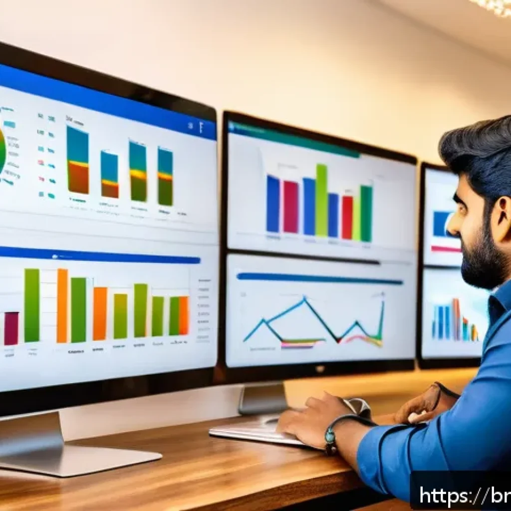 스타트업 마케팅 업무 기술 - A professional Bengali startup marketing team analyzing customer data on multiple digital screens di...