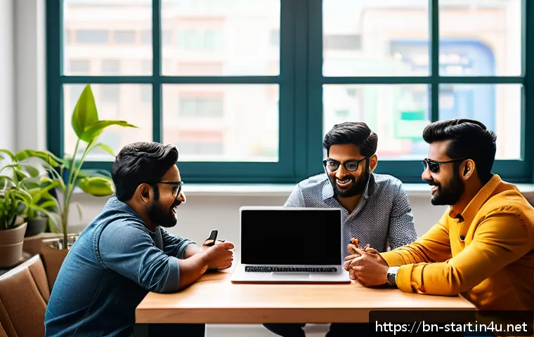 스타트업 마케팅 취업 성공 전략 - A dynamic social media marketing scene focused on Bengali startup culture, featuring a diverse group...